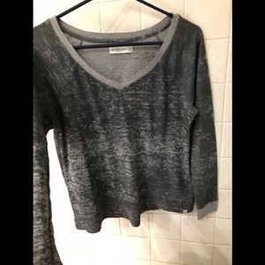 Abercrombie and Fitch gray thermal top v-neck